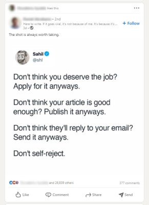 LinkedIn Post Example